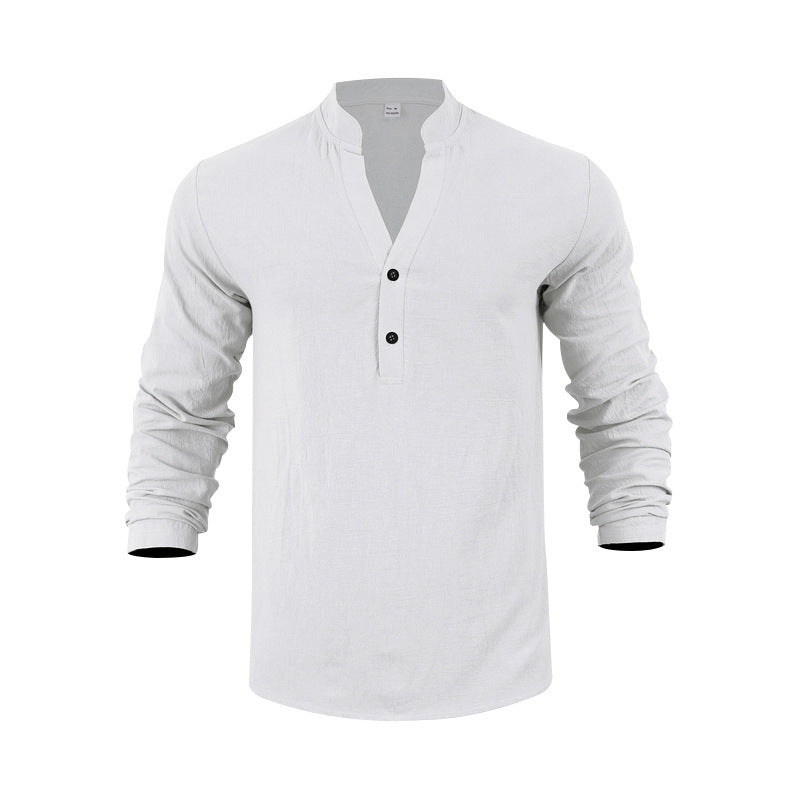 Chemise Henley à manches longues tendance pour hommes avec design texturé Chic und Stil