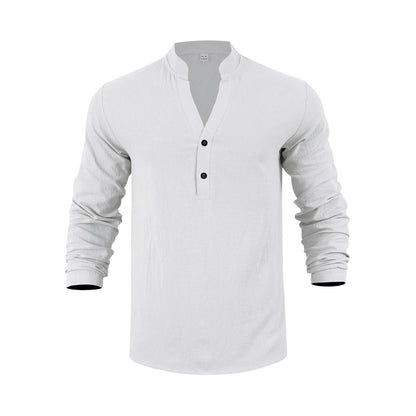 Chemise Henley à manches longues tendance pour hommes avec design texturé Chic und Stil