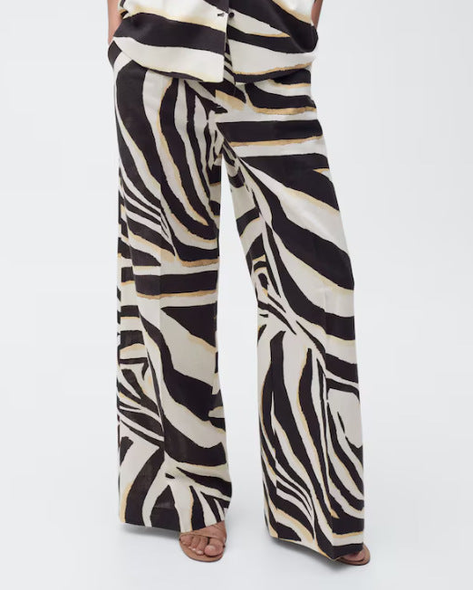 Chic and Style zebra print wide pants for women