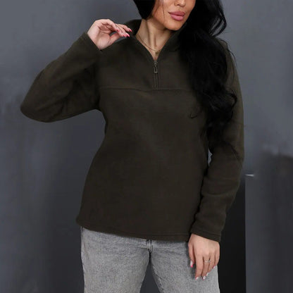 Dames pull en polaire avec col montant Chic und Stil
