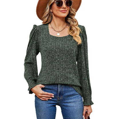 Dames pull mode avec manches ballon Chic und Stil