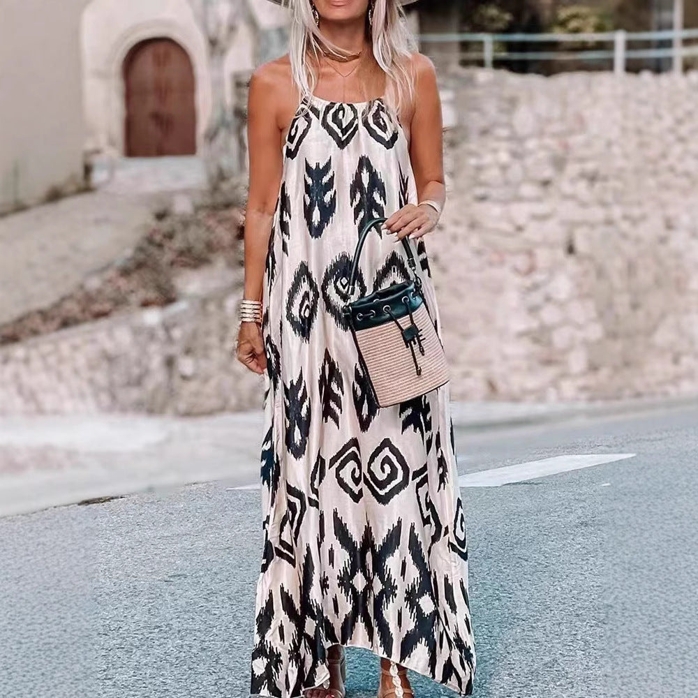 Robe maxi ethno imprimée Chic und Stil femme