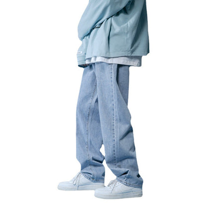 Vintage denim pants for men with high waist Chic and Style