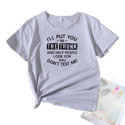 Dames Casual T-shirt Graphique Chic und Stil