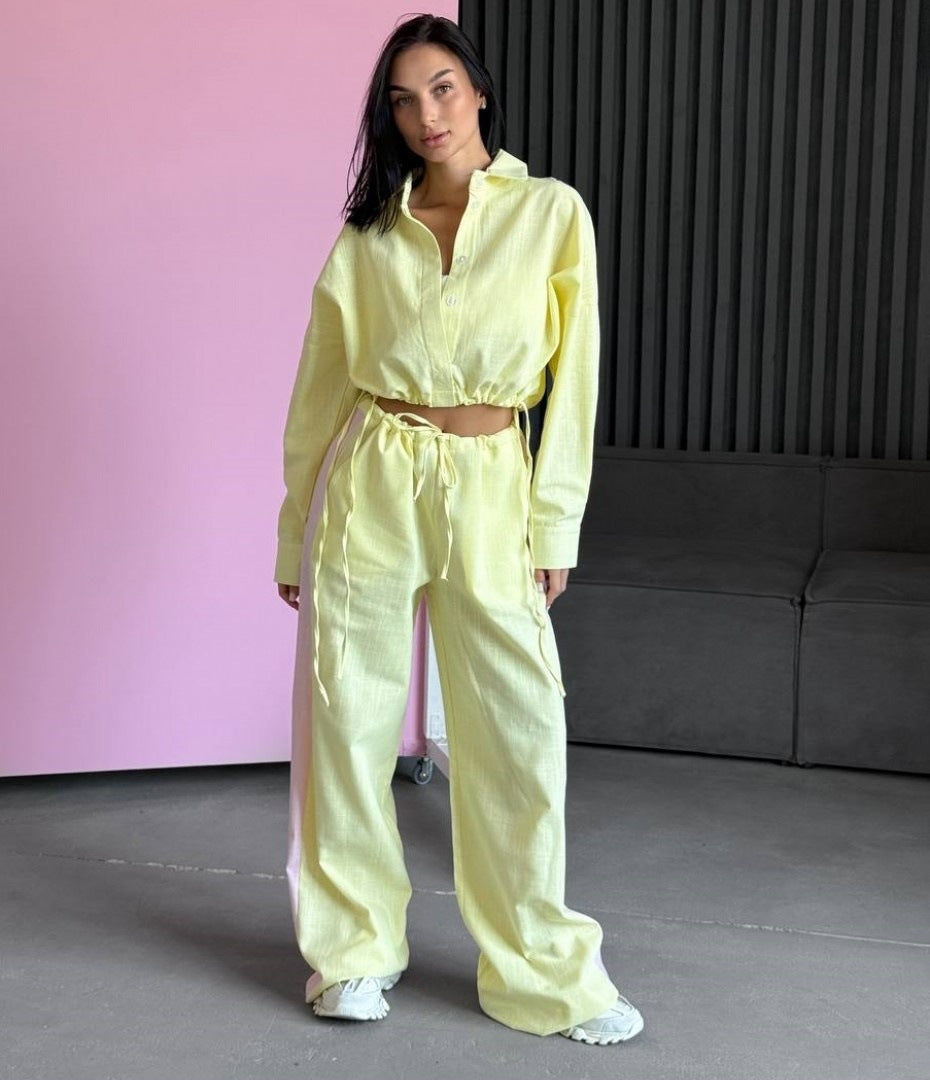 Dames Chemisier court décontracté Chic und Stil