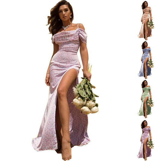 Robe de soirée pour femmes avec coupe asymétrique et effets de drapés élégants Chic und Stil