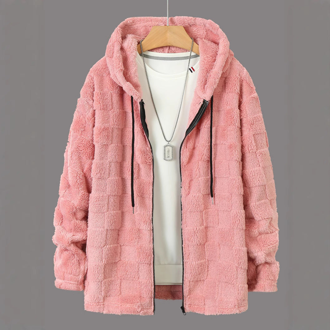 Men's fleece jacket with a structured design and a practical zipper Chic and Style