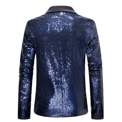 Blazer élégant pour hommes en sequins avec une coupe moderne et des accents scintillants Chic und Stil