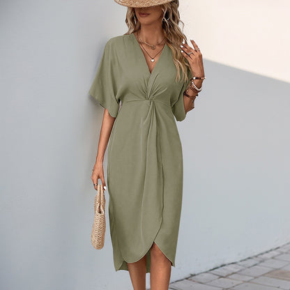 Robe enveloppante élégante à décolleté en V pour femmes Chic und Stil