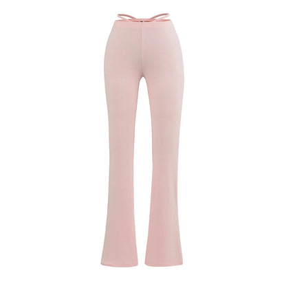 Elegant flared pants for women with a high waist and practical side pockets Chic and Style