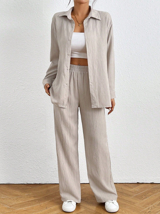 Dames Ensemble léger et aéré à deux pièces avec design structuré Chic und Stil