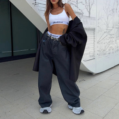 Dames élégantes et de haute qualité jeans surdimensionnés Chic und Stil