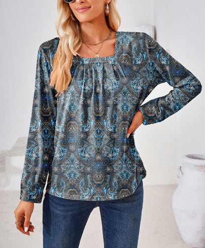 Blouse pour femmes avec motif jacquard floral et coupe ample Chic und Stil
