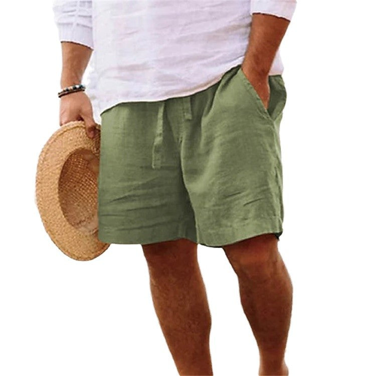 Shorts en lin légers pour hommes avec taille élastique et poches latérales pratiques Chic und Stil