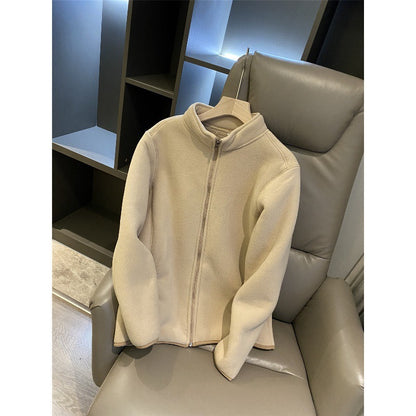 Veste en polaire pour femmes avec col haut et zip intégral Chic & Stil