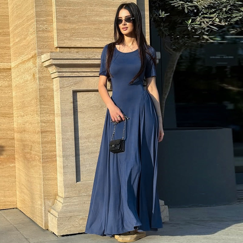 Robe Maxi Élégante pour Femmes avec Poches Latérales Chic und Stil