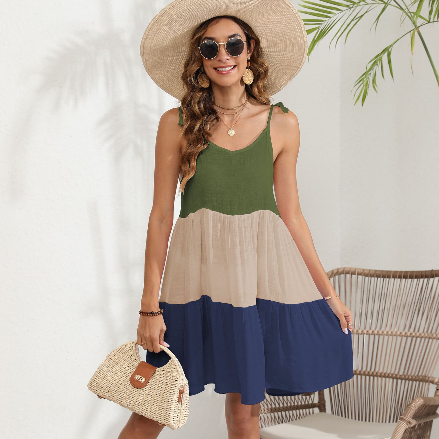Robe d'été en swing A-line pour femmes Chic und Stil