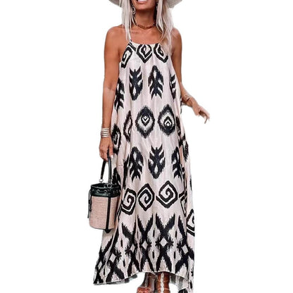 Robe maxi ethno imprimée Chic und Stil femme