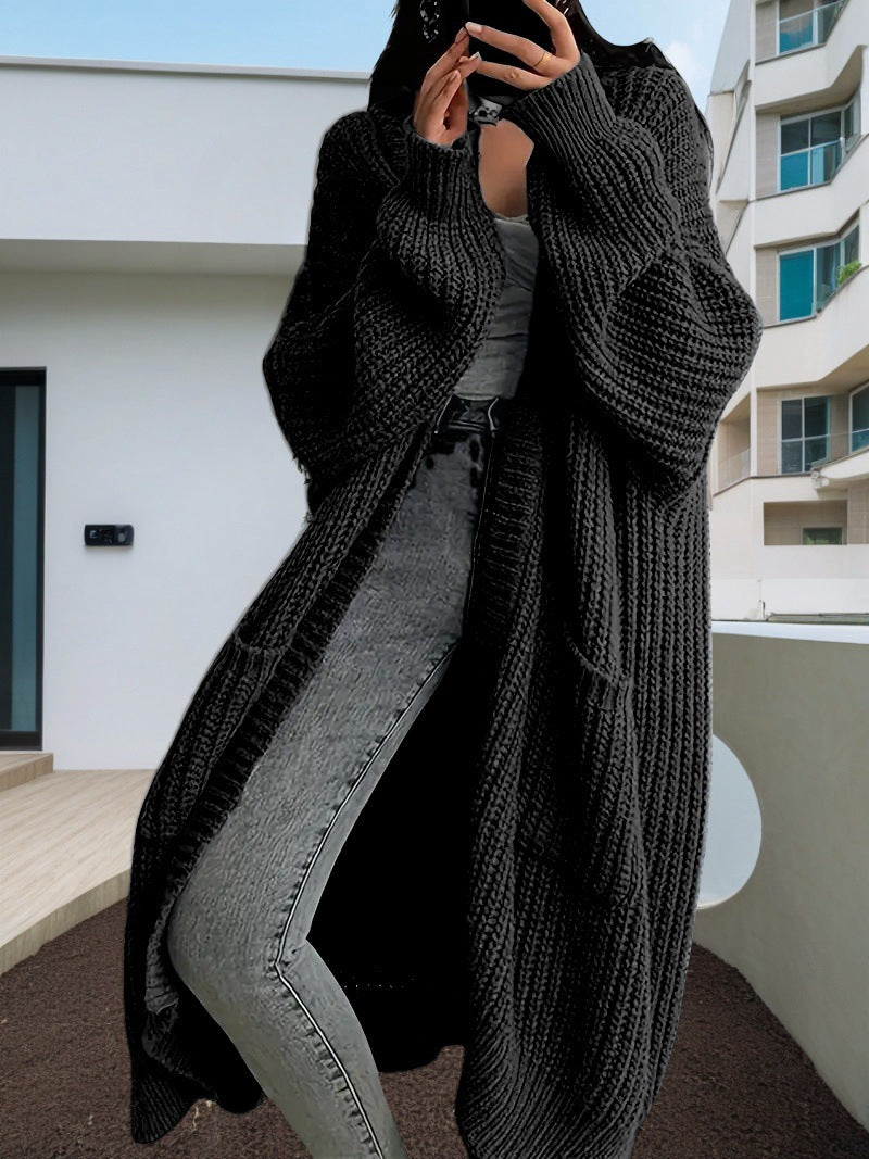 Cardigan long pour femmes avec une coupe décontractée et de grandes poches Chic und Stil