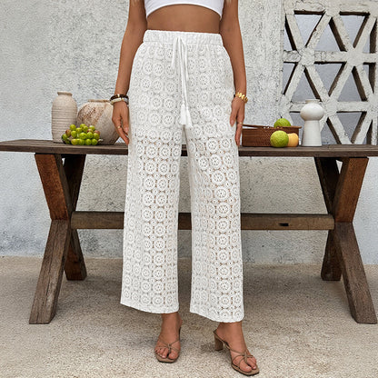 Women's Chic and Stylish Wide Crochet Pants