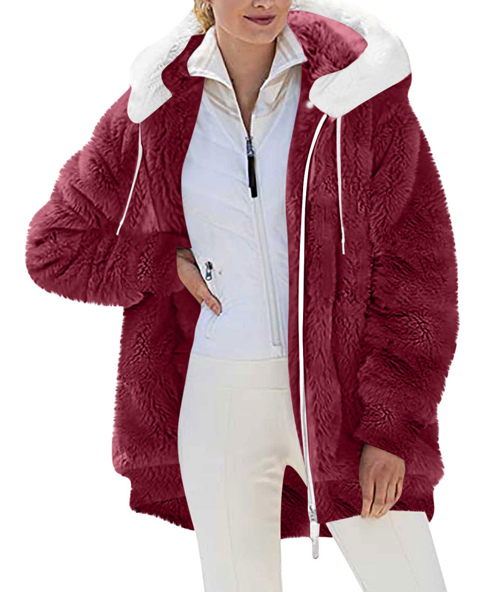 Dames Élégante parka d'hiver oversized avec polaire douillette Chic und Stil
