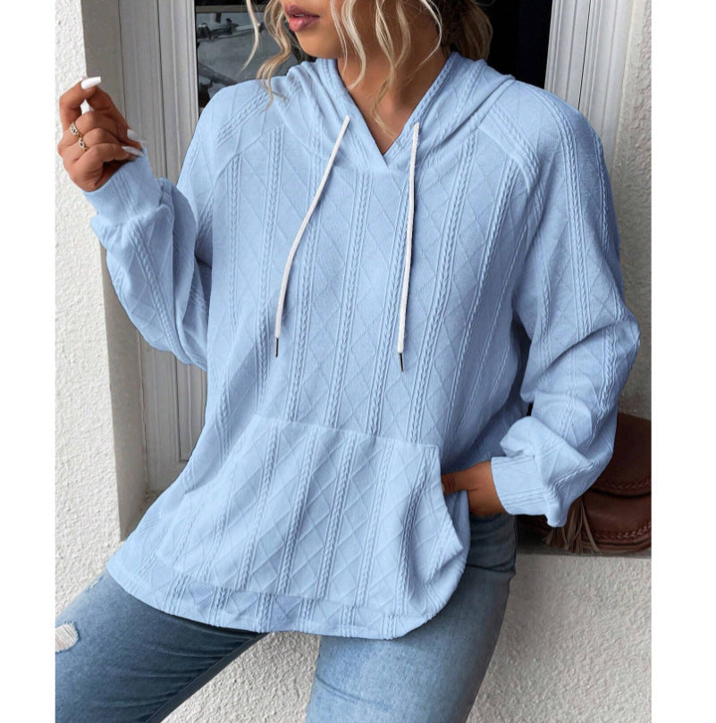 Pull à capuche texturé confortable pour femmes Chic und Stil