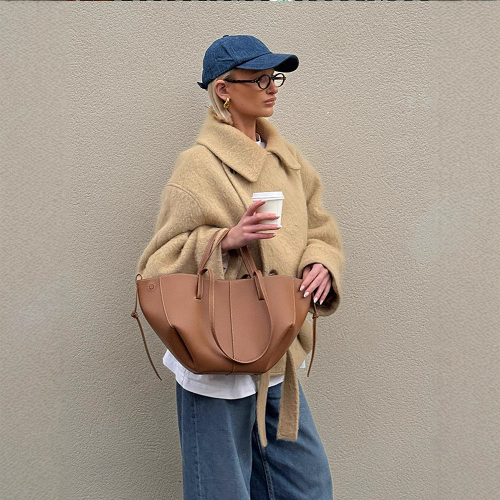 Dames chaude et stylée veste en laine oversized Chic und Stil