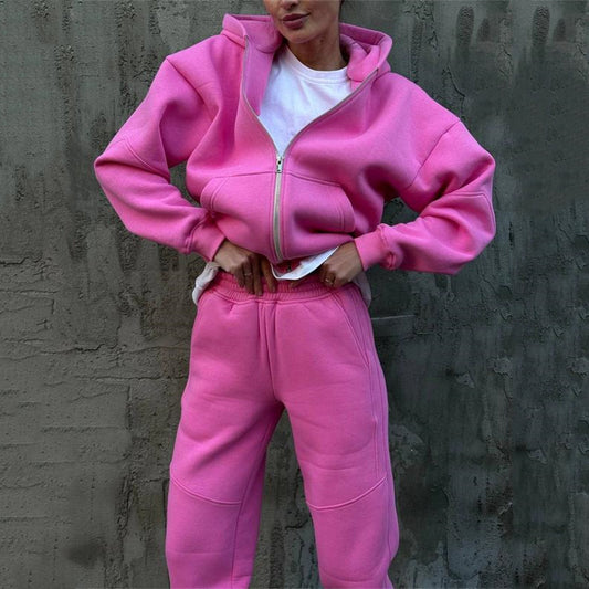 Combinaison en polaire sportive pour femmes avec col montant et fermeture éclair intégrale Chic und Stil