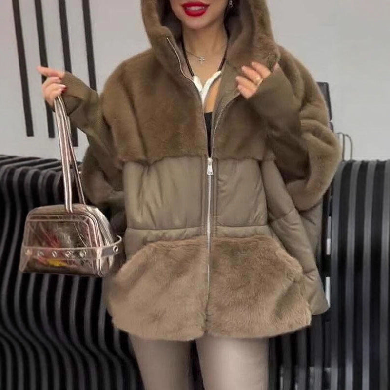 Dame Veste en polaire réversible avec coupe ample et col haut Chic und Stil