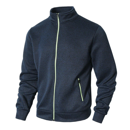 Veste en fleece sportive pour hommes avec col montant confortable et poches zippées Chic und Stil