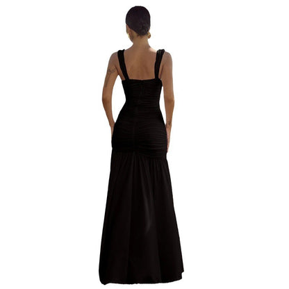 Robe maxi élégante à fronces Chic und Stil pour femmes