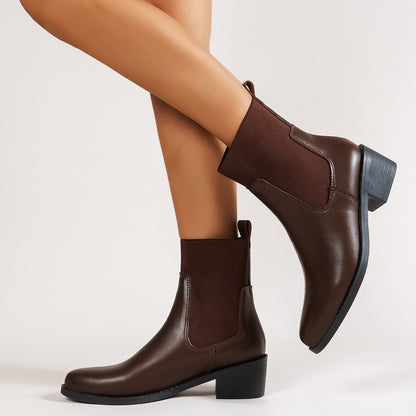Bottines pour femmes avec tige élastique et talon bloc confortable Chic und Stil