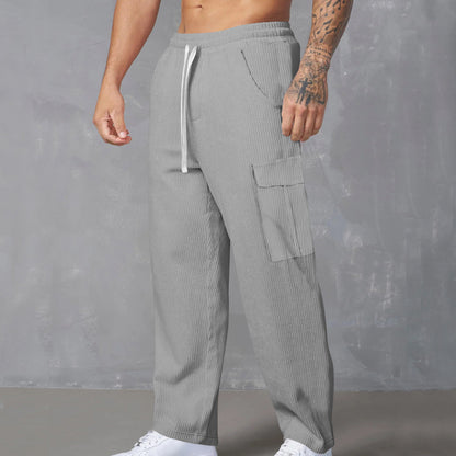 Casual cargo pants for men with elastic waist and practical pockets Chic and Style