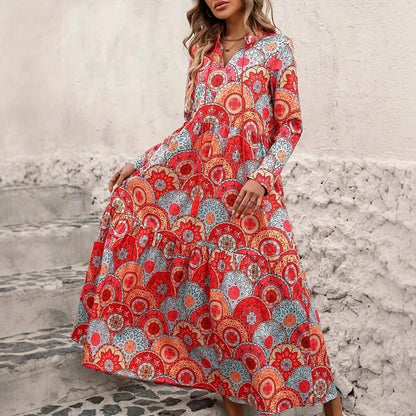 Robe de plage à manches longues pour femmes avec motif ludique Chic und Stil