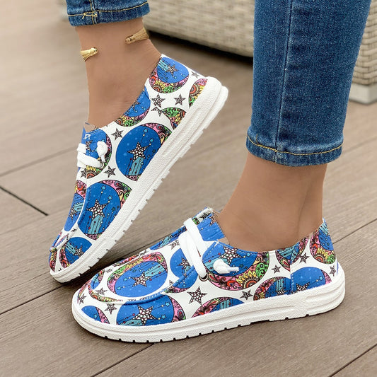 Chaussures de loisirs pour femmes avec un design graphique unique et une semelle en caoutchouc confortable Chic und Stil