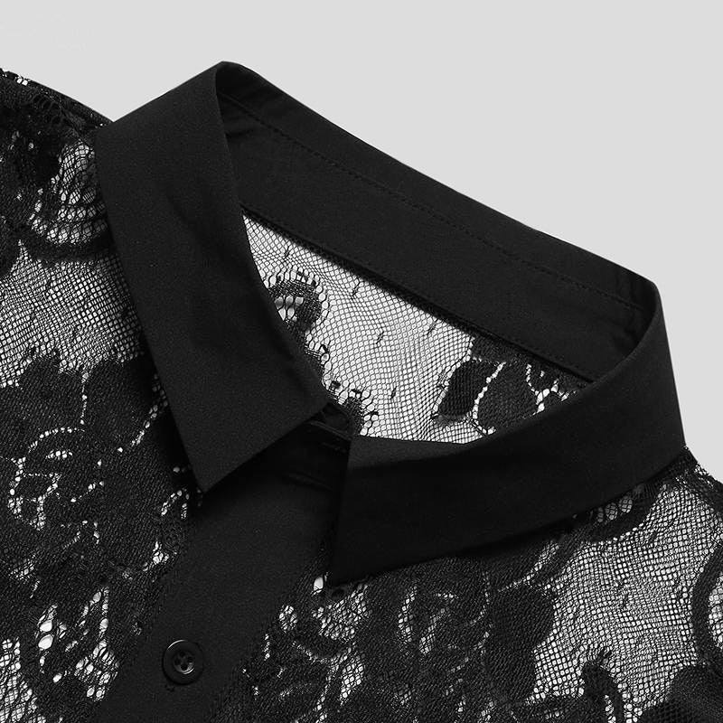 Blouse transparente pour dames avec motif floral en dentelle Chic und Stil