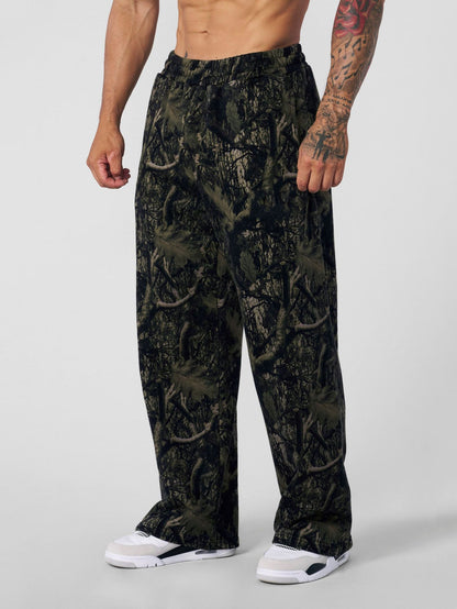 Casual camo look cargo pants for men with practical elastic waistband Chic und Stil