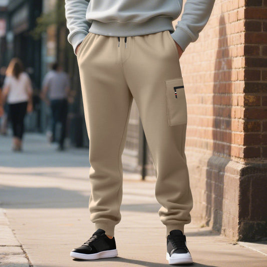 Men's Casual Cargo Jogging Pants with Practical Side Pockets and Elastic Waistband Chic and Style