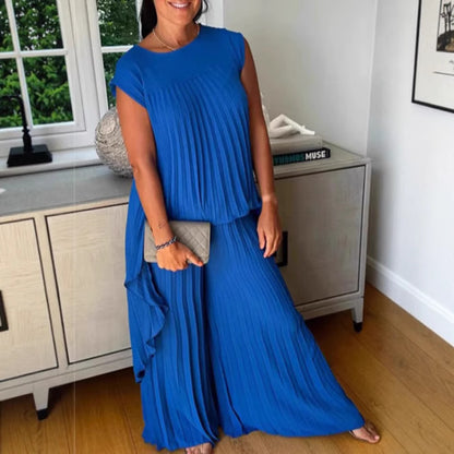 Robe maxi plissée pour femmes avec coupe élégante et silhouette fluide Chic und Stil