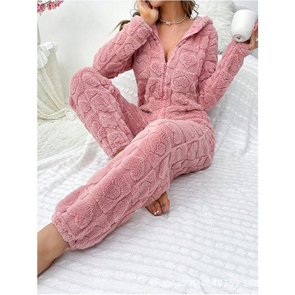 Ladies Comfortable Fleece Pants with Hood Chic and Style