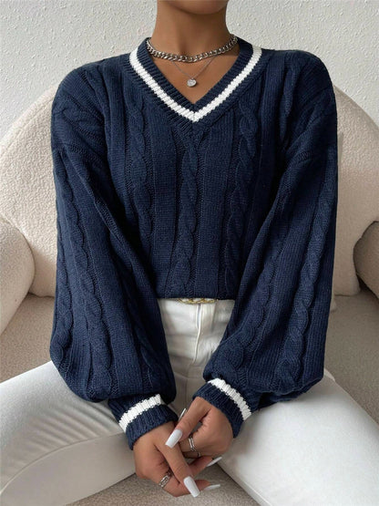 Dames Gros tricot Pull Chic und Stil