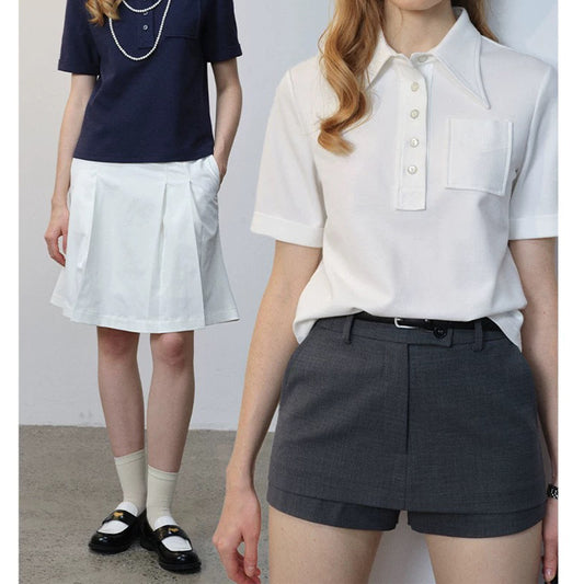Chemise polo classique pour femmes avec détail de poche Chic und Stil