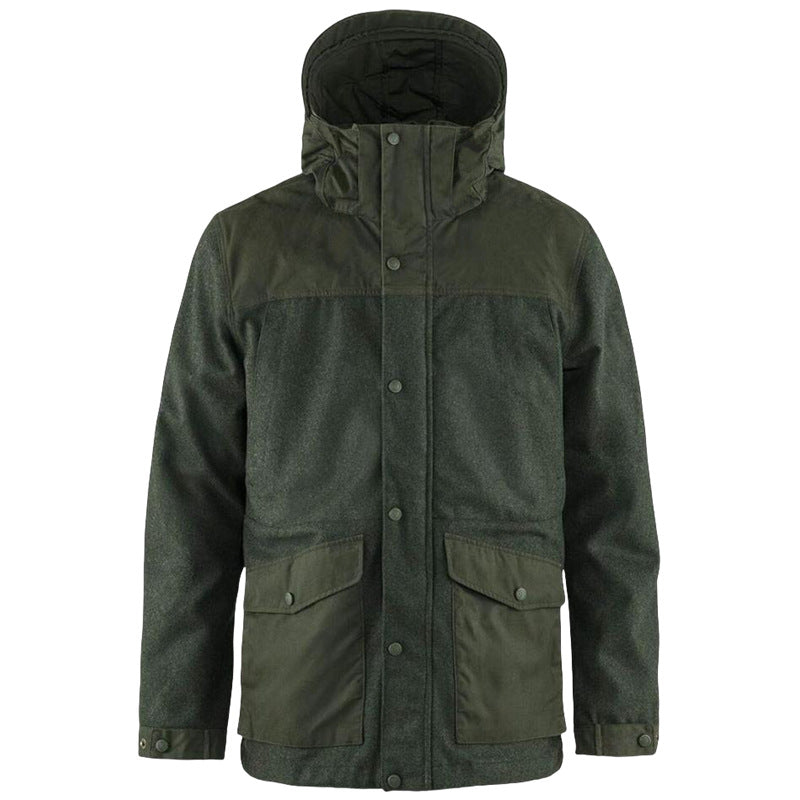 Functional park jacket for men with removable hood Chic and Style