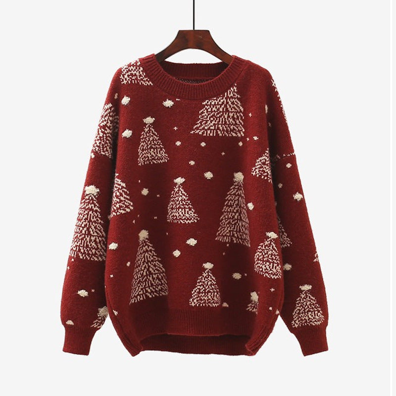Dames Pull de Noël Confortable avec Motif Créatif Chic und Stil