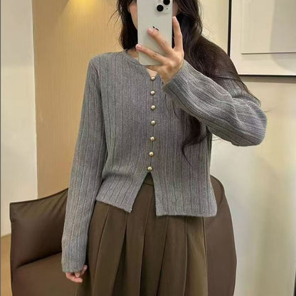 Blouse en tricot fin pour femmes avec patte de boutonnage Chic und Stil