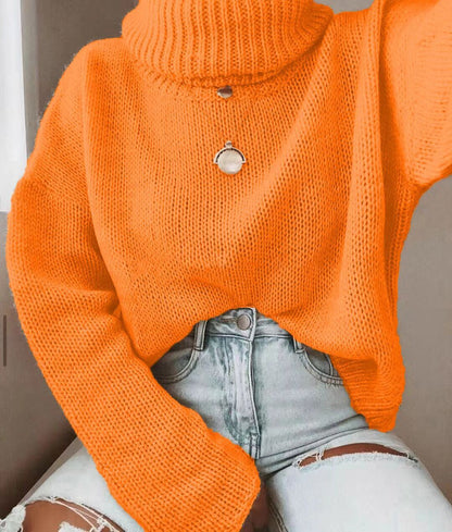 Pull en tricot pour femmes avec col montant et coupe décontractée Chic und Stil