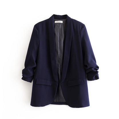 Blazer élégant pour femmes avec des manches retroussées et des poches pratiques Chic und Stil