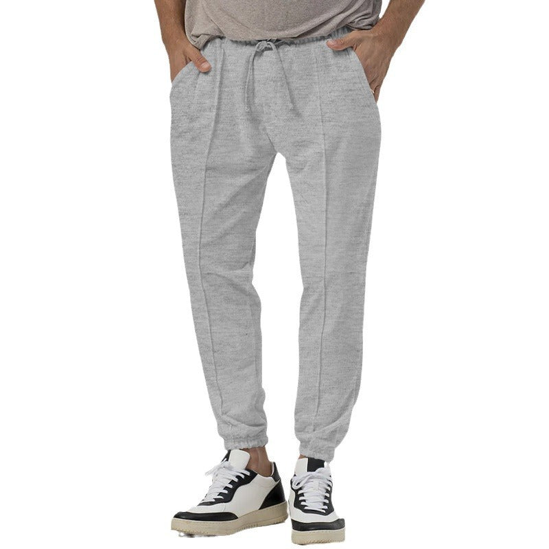Men's leisure pants set with elastic waistband and breathable properties Chic and style