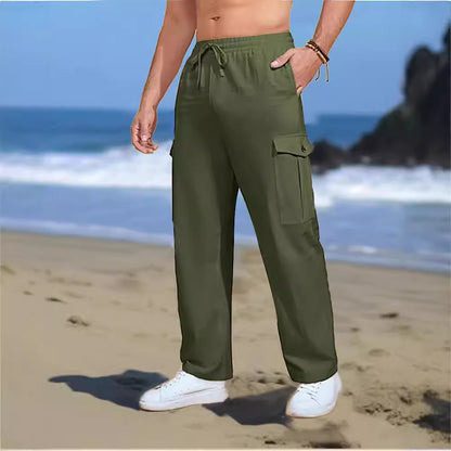 Pantalon cargo outdoor pour hommes avec taille ajustable et poches latérales fonctionnelles Chic und Stil