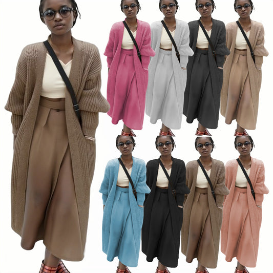 Cardigan long pour femmes avec une silhouette décontractée et des poches pratiques Chic und Stil